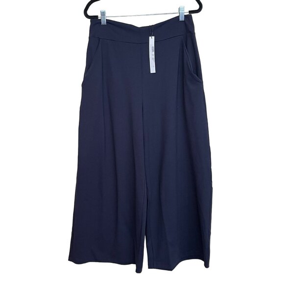 Susana Monaco Pants Wide-Leg Cropped Stretch Pull On Jersey Large NWT - Picture 3 of 8